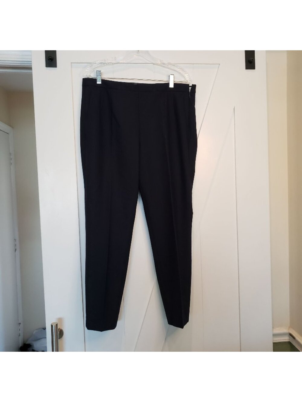J. Crew Martie Pant in Navy Blue E0899 Rare‎ Bi Stretch Wool Women's 12